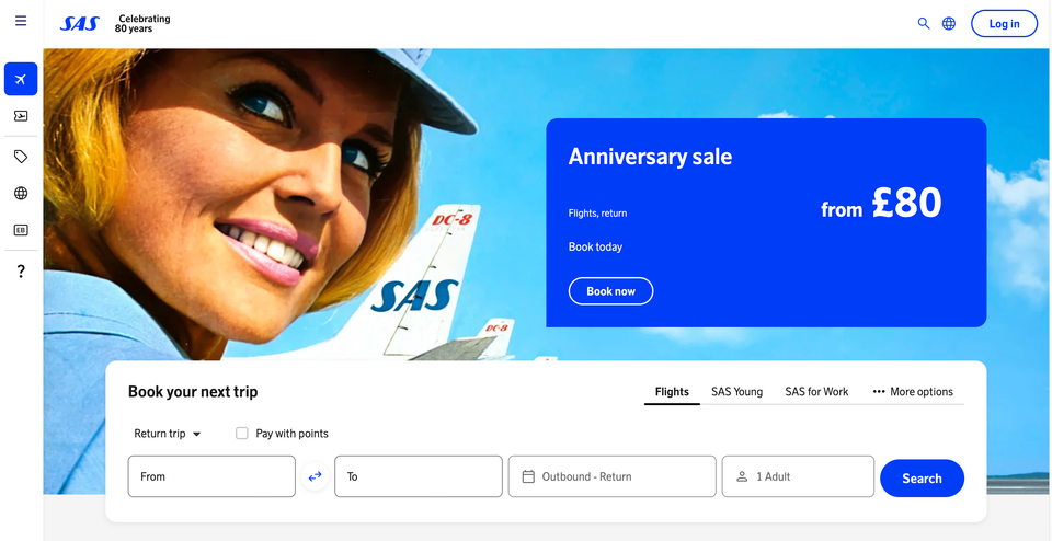 SAS Airlines includes a travel eSIM with every booking