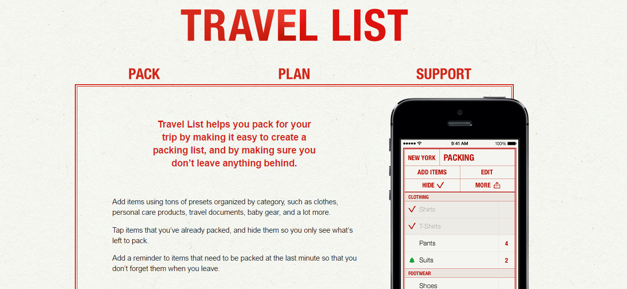 Travel List App